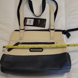Two-Tone Handbag with Black and Cream Design